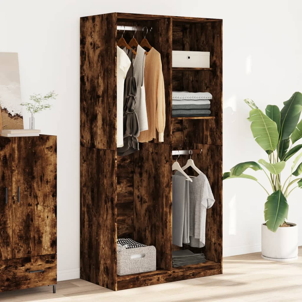 Ormar boja dimljenog hrasta 100 x 50 x 200 cm konstruirano drvo