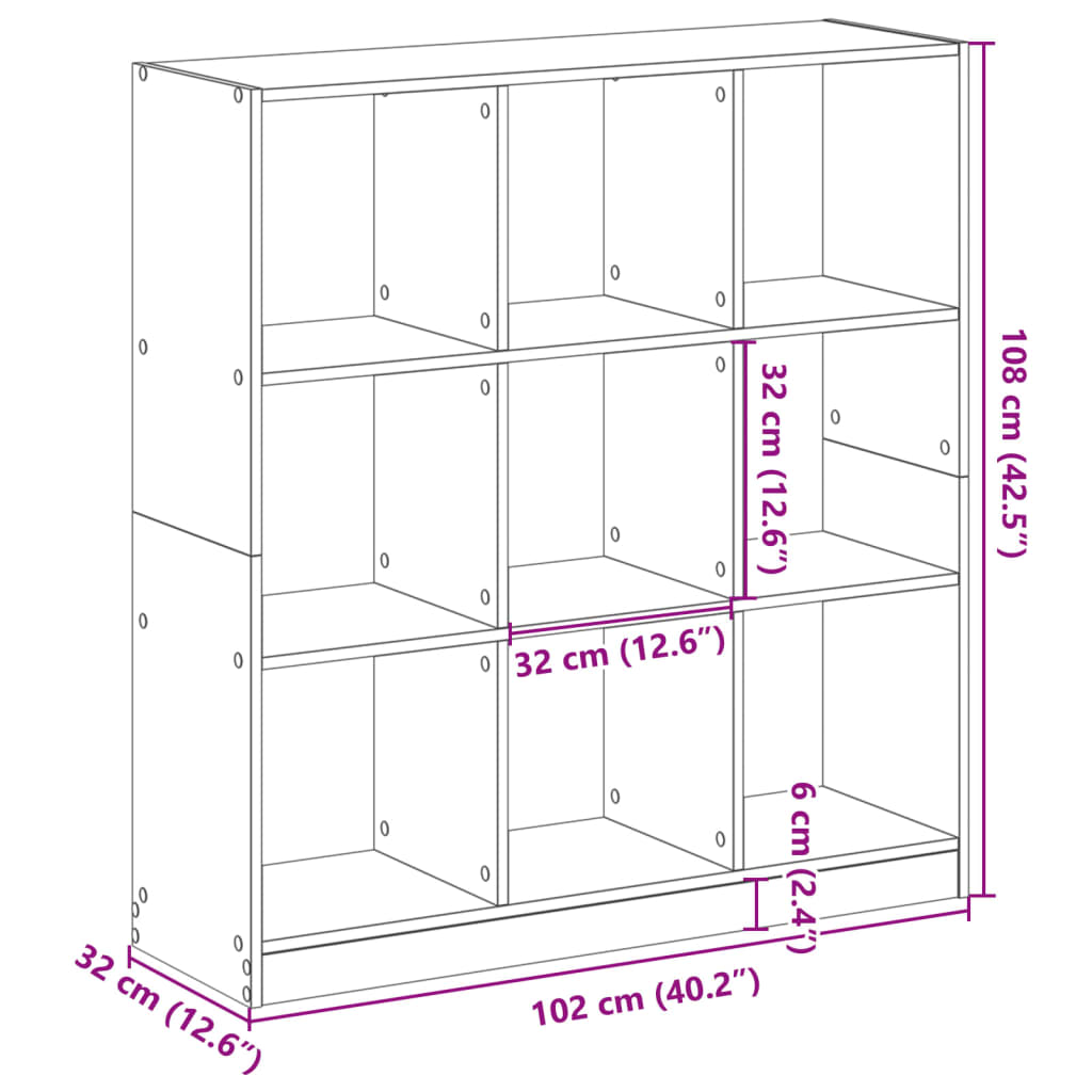 Regal za knjige bijeli 102 x 32 x 108 cm od konstruiranog drva
