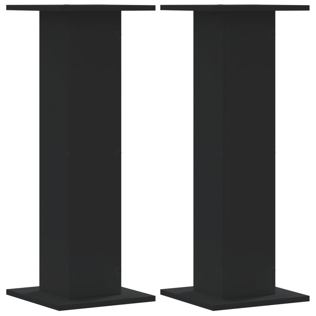 Stalci za biljke 2 kom crni 30 x 30 x 80 cm konstruirano drvo