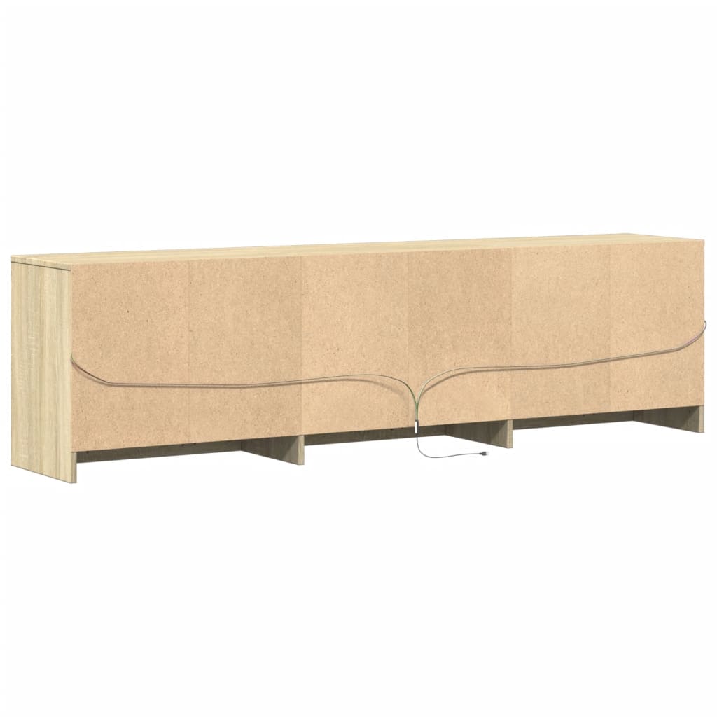 TV ormarić s LED svjetlima boja hrasta 180x34x50 cm drveni