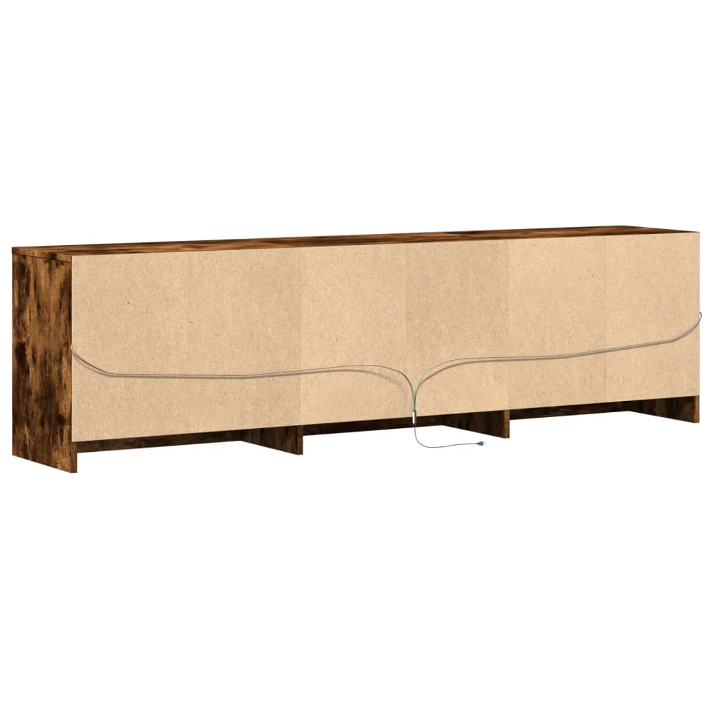 TV ormarić s LED svjetlima boja hrasta 180x34x50 cm drveni