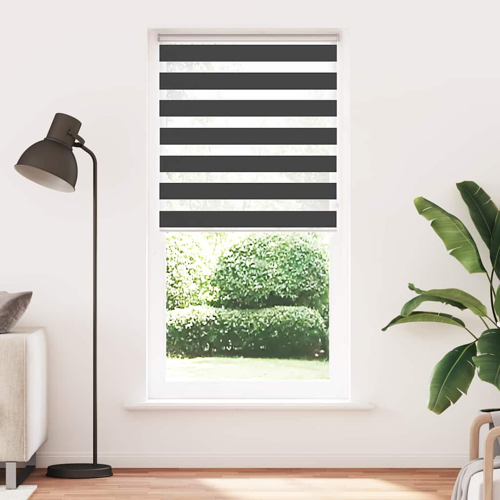 Zavjesa zebra crna 100x230 cm širina tkanine 95,9 cm poliester