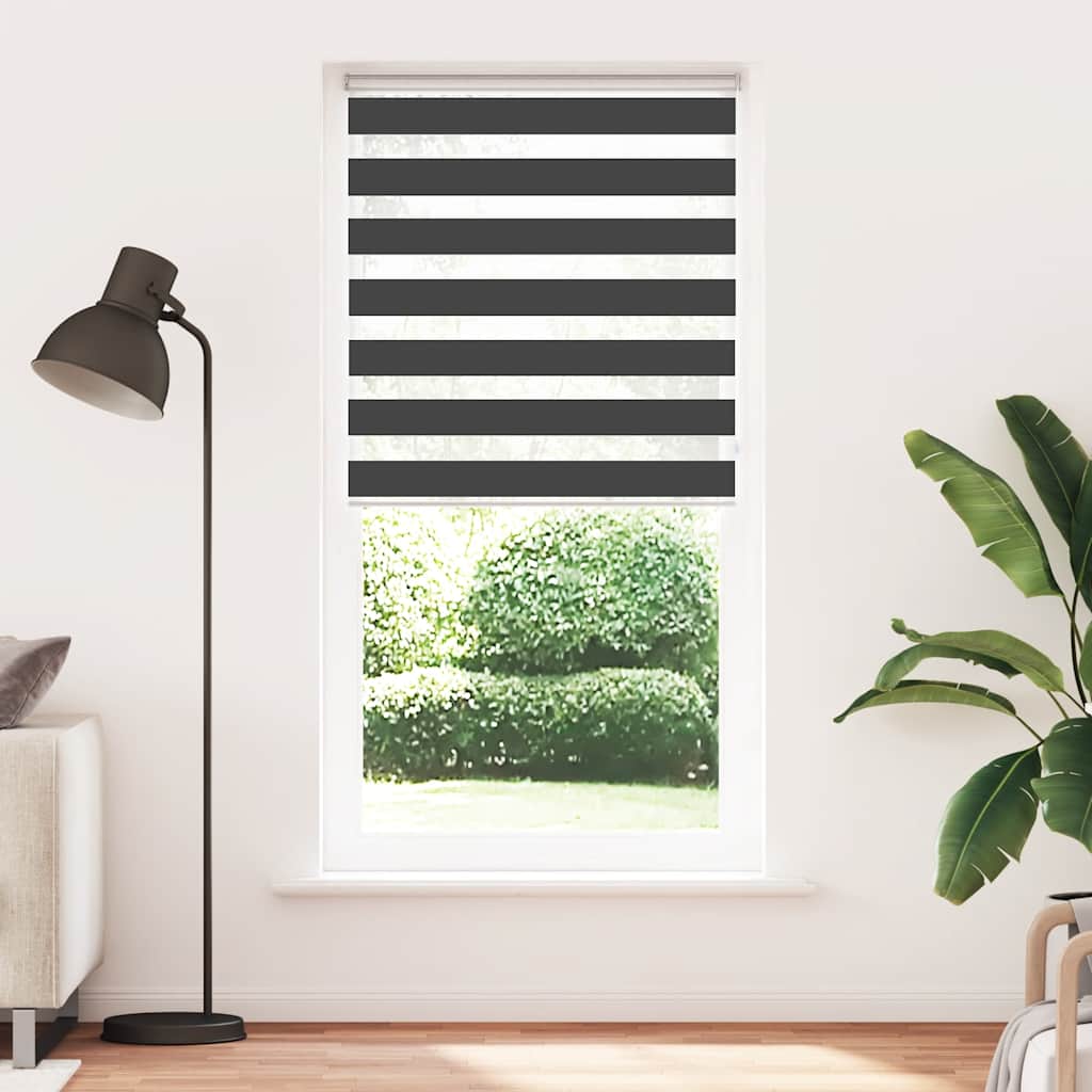 Zebra zavjesa Crna 115x230 cm Širina tkanine 110,9 cm Poliester