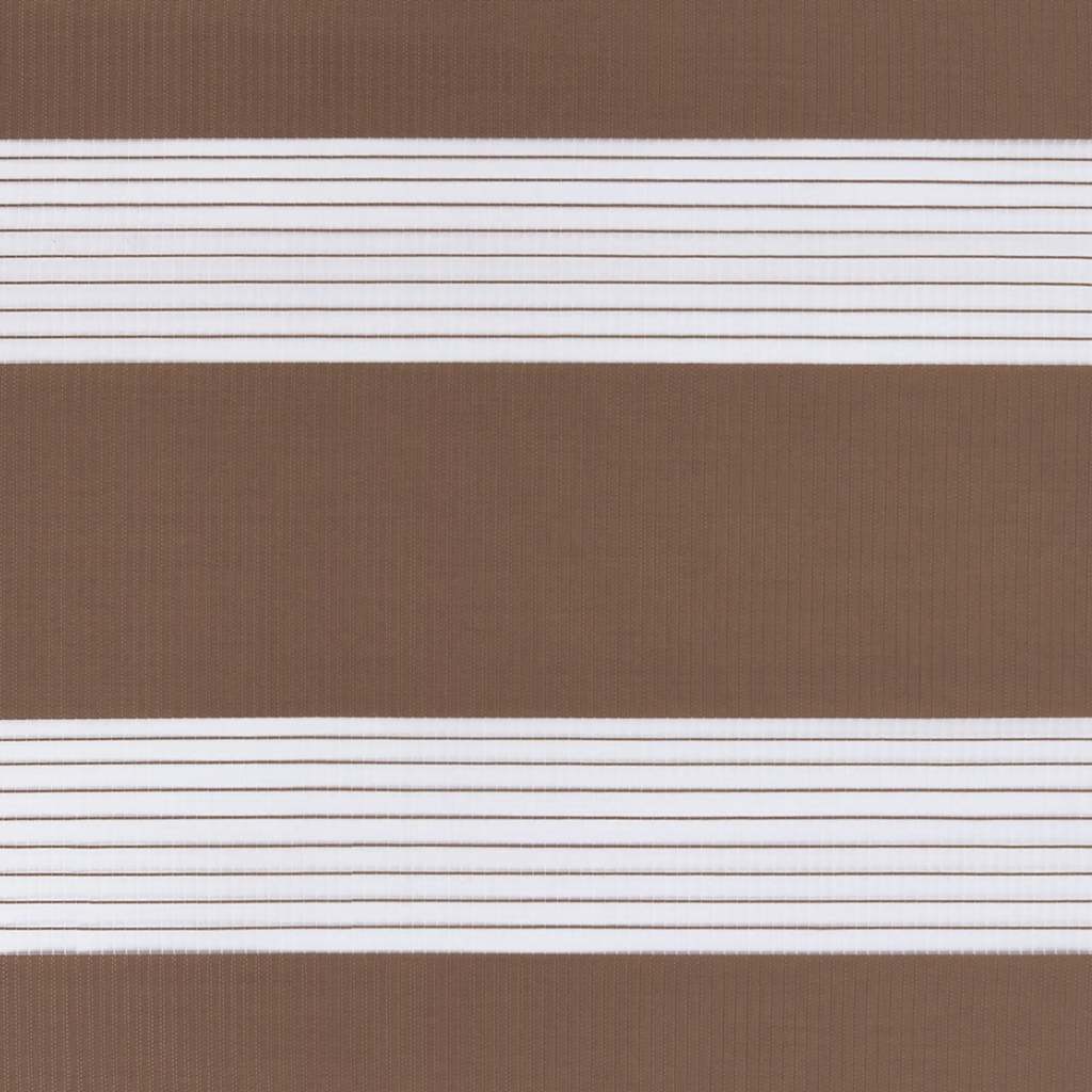 Zebra zavjesa Smeđa 130x100 cm Širina tkanine 125,9 cm Poliester