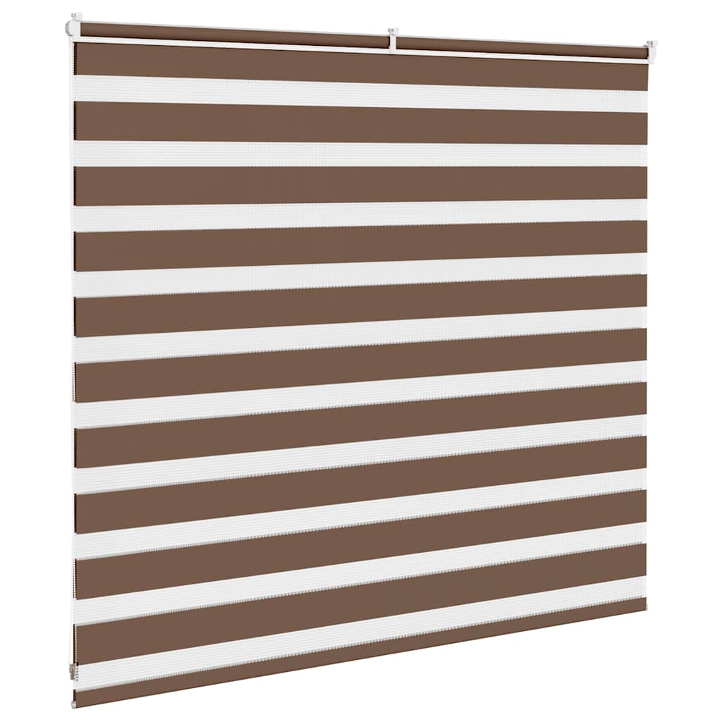 Zebra zavjesa Smeđa 155x100 cm Širina tkanine 150,9 cm Poliester