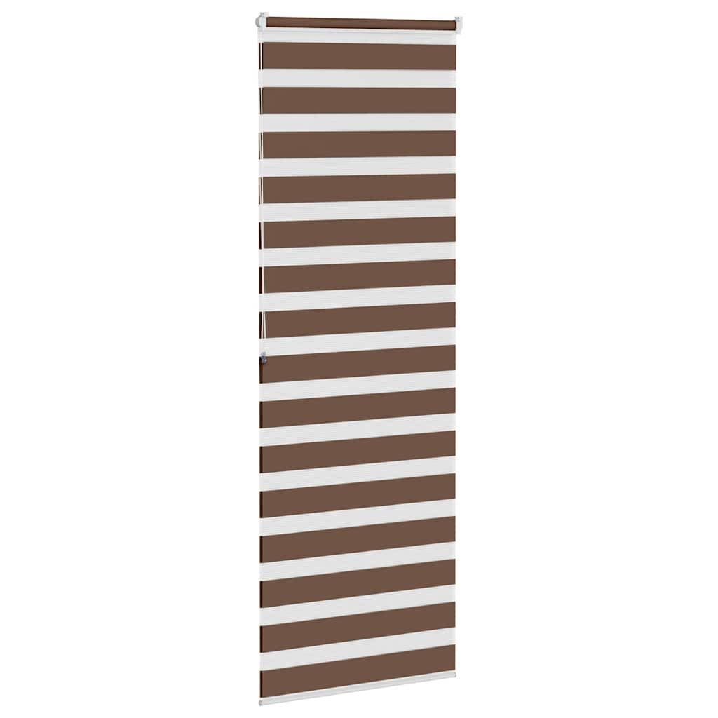Zebra zavjesa Smeđa 80x200 cm Širina tkanine 75,9 cm Poliester