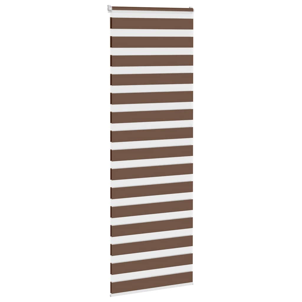 Zebra zavjesa Smeđa 90x200 cm Širina tkanine 85,9 cm Poliester