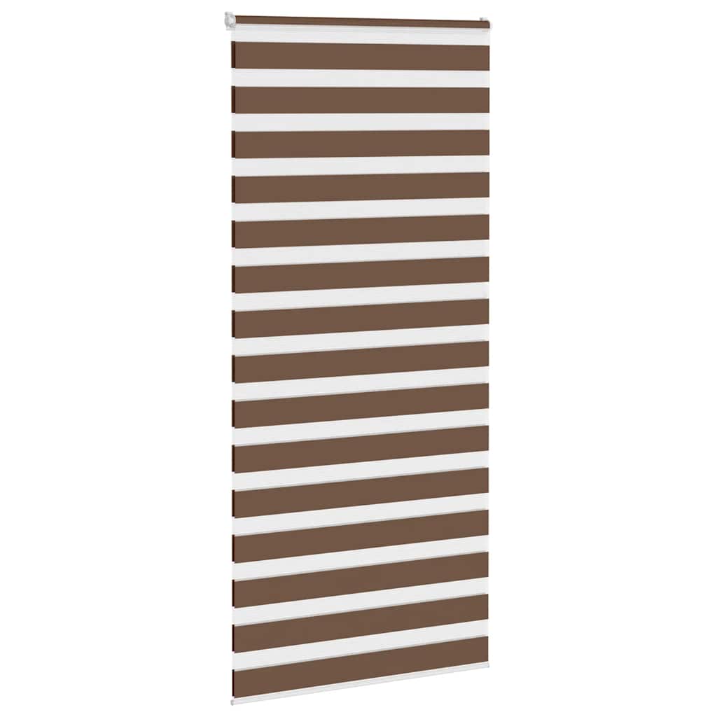 Zebra zavjesa Smeđa 115x230 cm Širina tkanine 110,9 cm Poliester