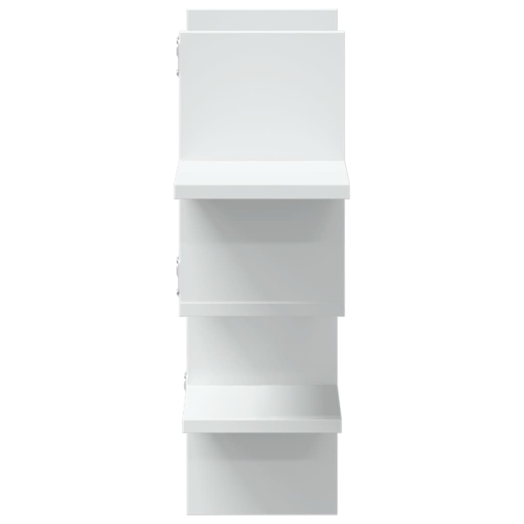 Zidna polica bijela 124,5x18x60,5 cm od konstruiranog drva