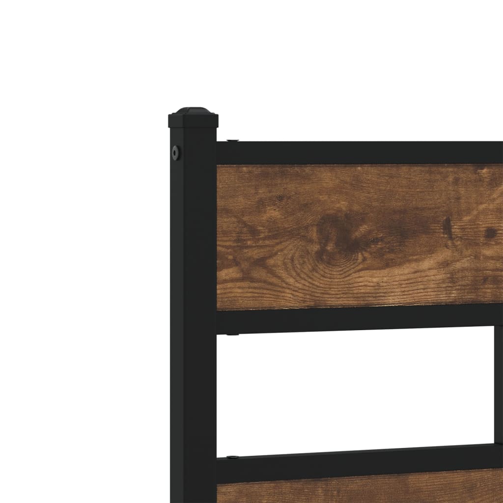 Metalni okvir kreveta bez madraca boja hrasta 200x200 cm