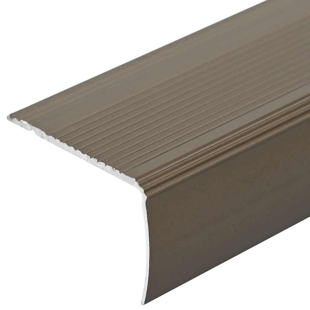 Profili za rubove stepenica 30 pcs Smeđa 67 x 3 x 2 cm Aluminij