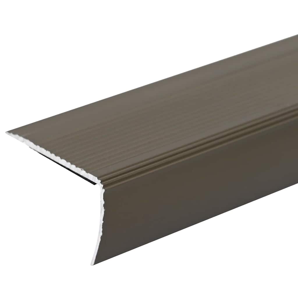 Profili za rubove stepenica 30 pcs Smeđa 67 x 3 x 2 cm Aluminij