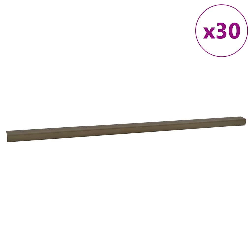 Profili za rubove stepenica 30 pcs Smeđa 67 x 3 x 2 cm Aluminij