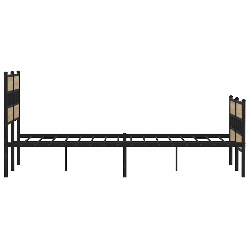 Metalni okvir kreveta bez madraca boja hrasta sonome 135x190 cm