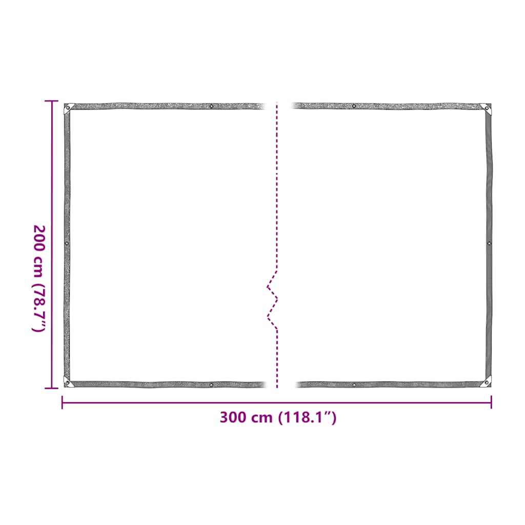 Prozirna cerada s ušicama 2x3 m polietilen
