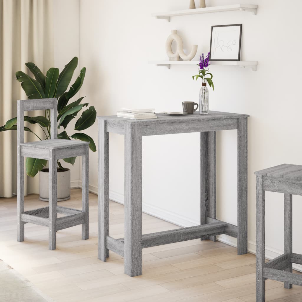 Barski stol sivi 102 x 50 x 103,5 cm od konstruiranog drva