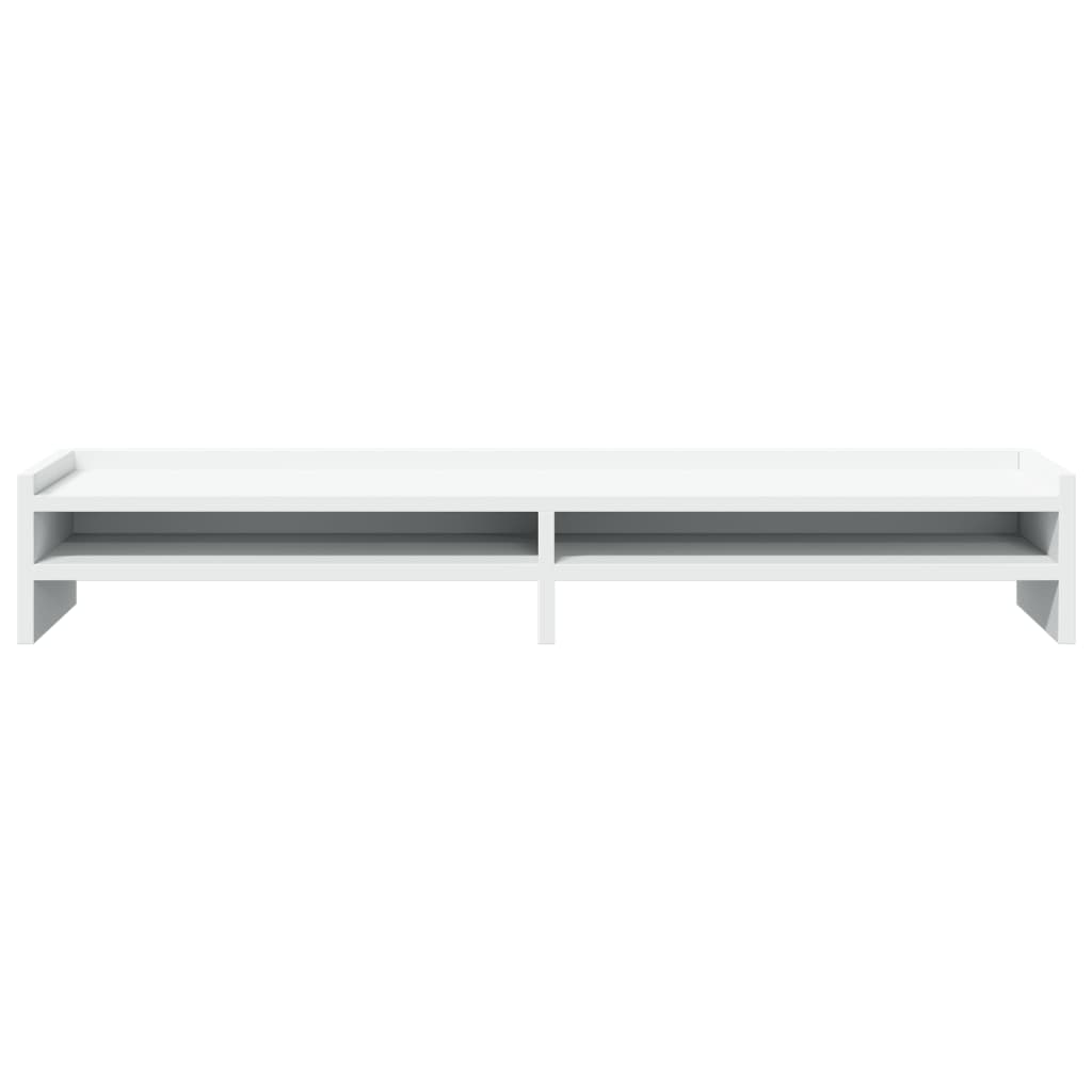 Stalak za monitor bijeli 100x24x16 cm od konstruiranog drva