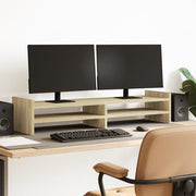 Stalak za monitor boja hrasta 100x27x20 cm konstruirano drvo