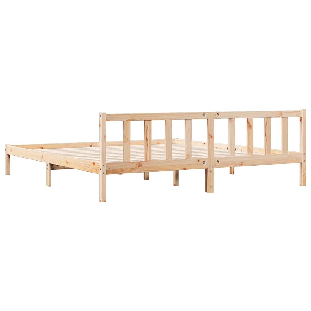 Dugi okvir kreveta bez madraca bijeli 200x210 cm od borovine