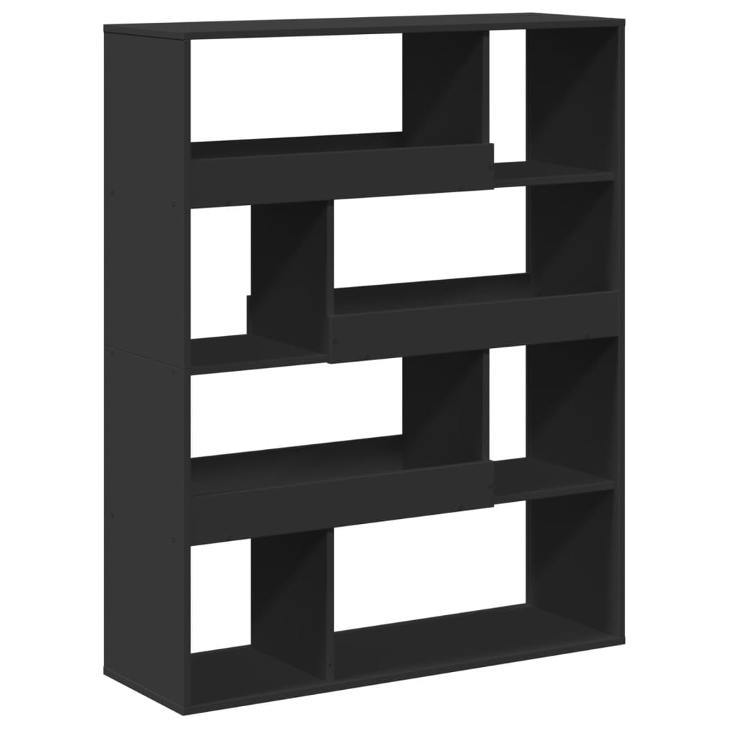 Regal za knjige crni 100 x 33 x 125,5 cm od konstruiranog drva