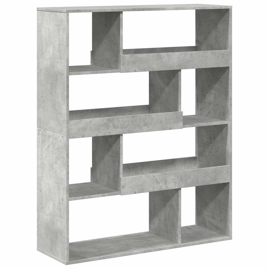 Regal za knjige boja betona 100x33x125,5 cm konstruirano drvo