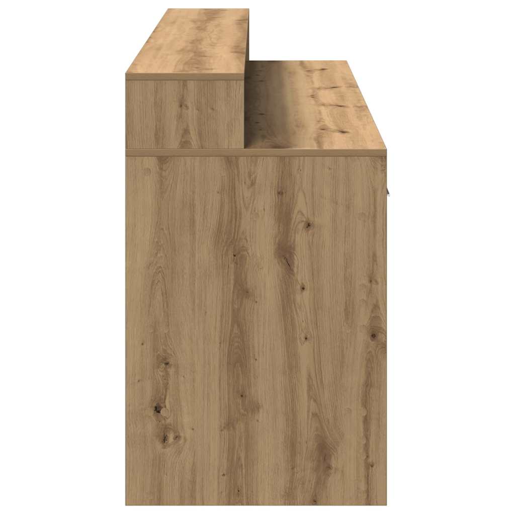 Radni stol s LED svjetlima 160x55x91 cm konstruirano drvo