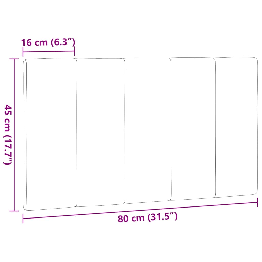 Jastuk za uzglavlje Hanko smeđesivi 80 cm od tkanine