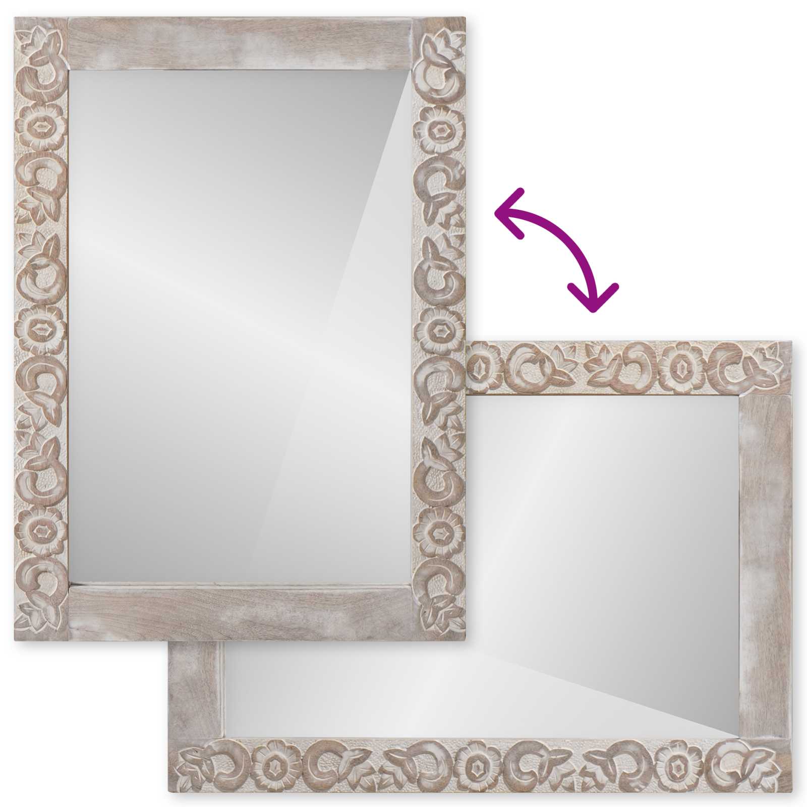 Set namještaja za kupaonicu 3 pcs Bijelo Čvrsto drvo manga