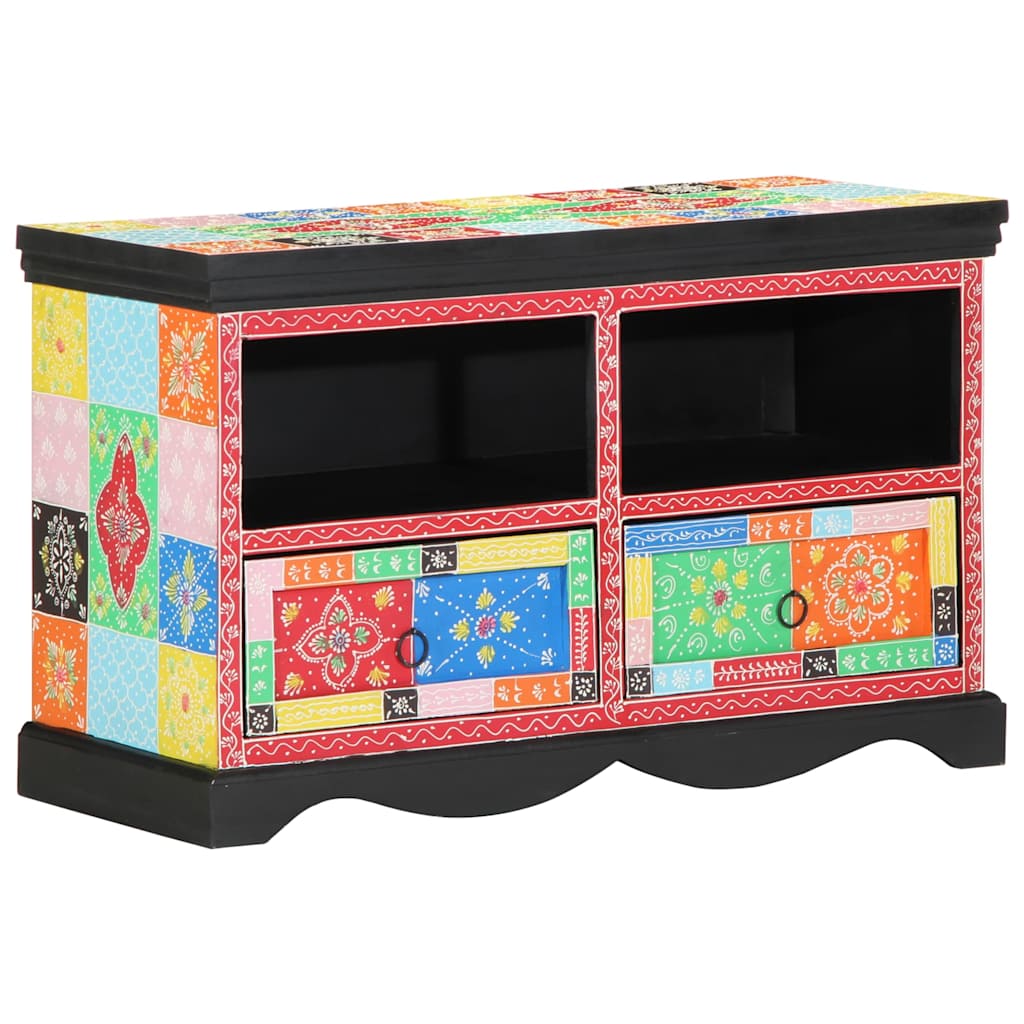 TV ormar s ladicama Šareni 80 x 35 x 50 cm Čvrsto drvo manga