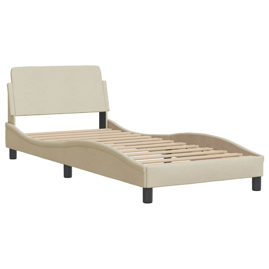 Okvir za krevet bez madraca Hanko krem 90x200cm od tkanine