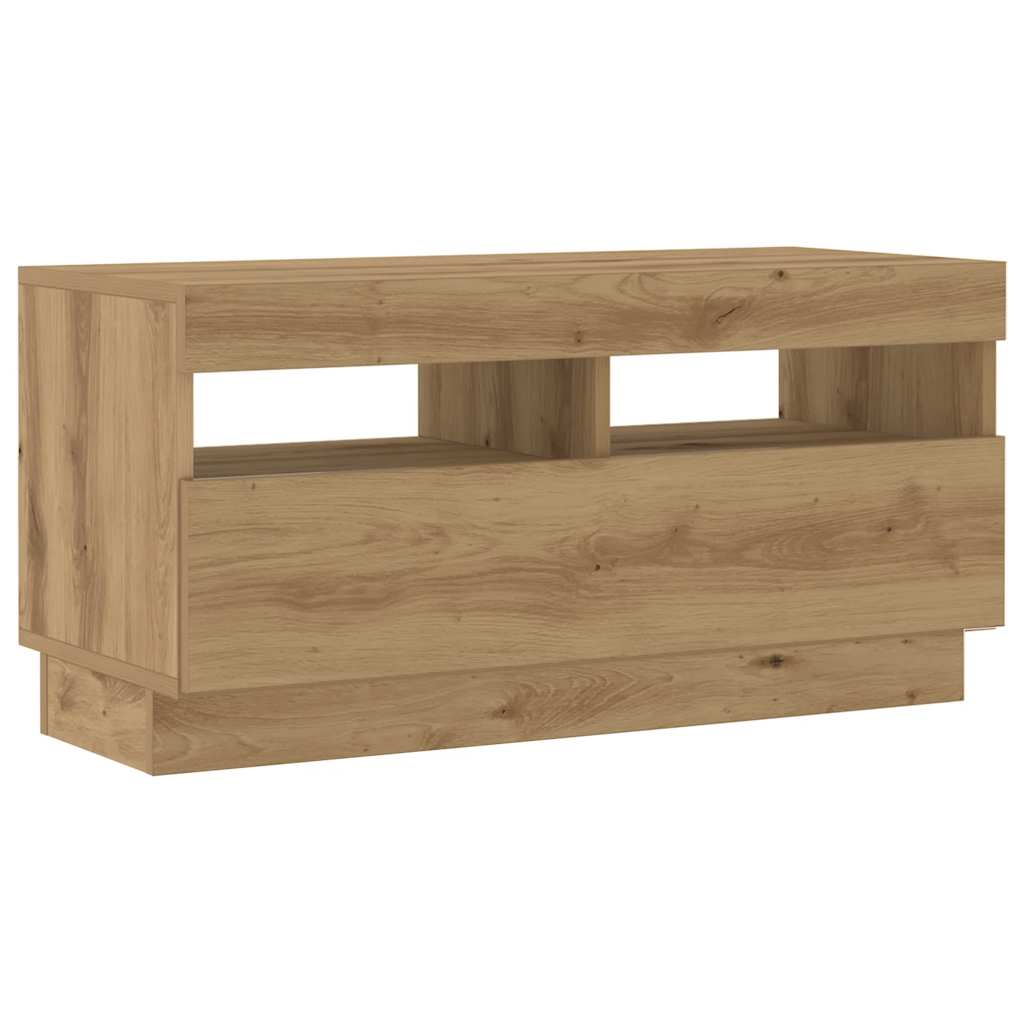 TV ormarić LED boja hrasta artisan 80x35x40cm konstruirano drvo
