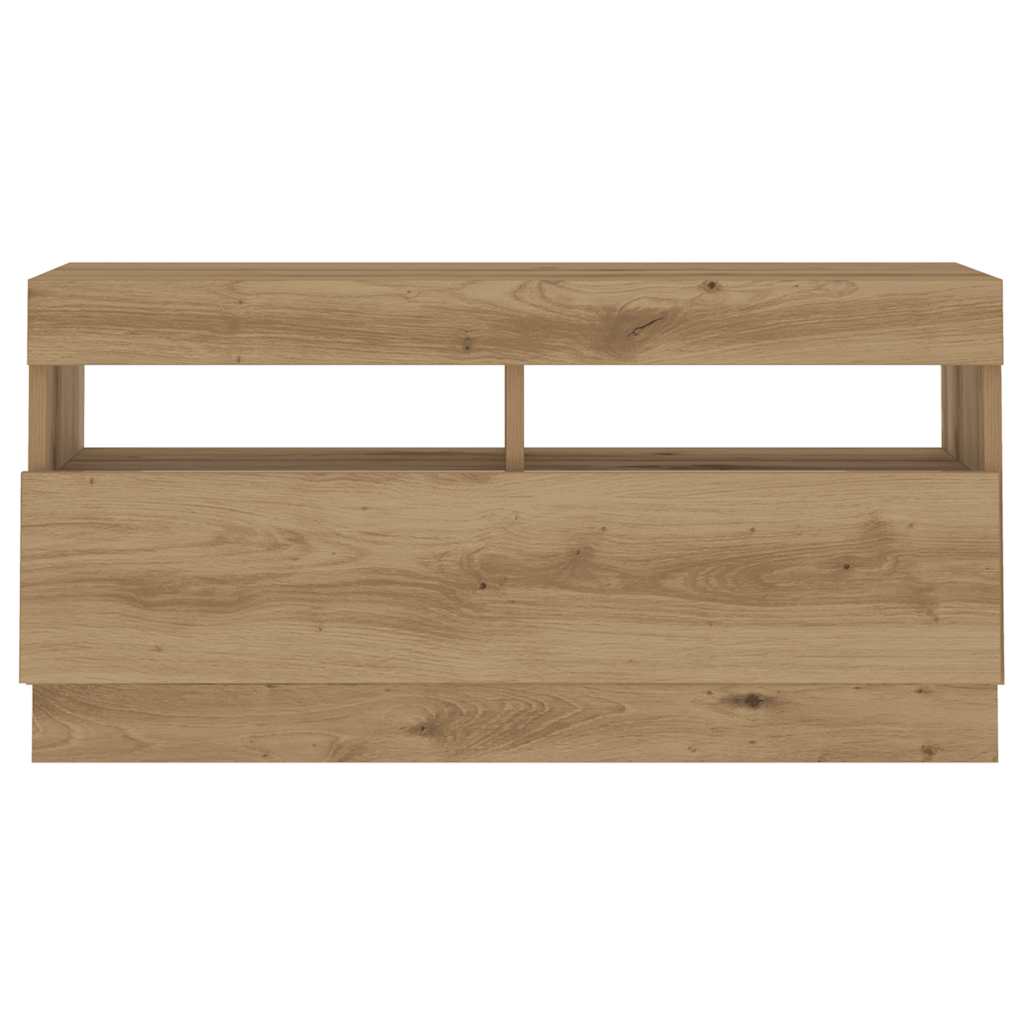 TV ormarić LED boja hrasta artisan 80x35x40cm konstruirano drvo