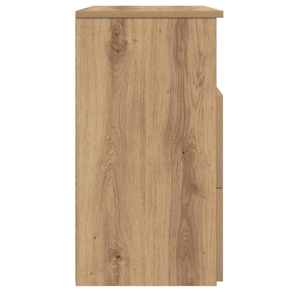 Noćni ormarići boja hrasta artisan 50x32x60cm konstruirano drvo