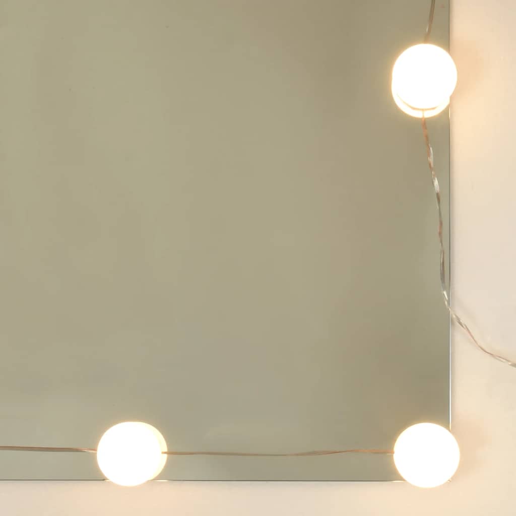 toaletni stol s LED-om staro drvo 74,5x40x141 cm