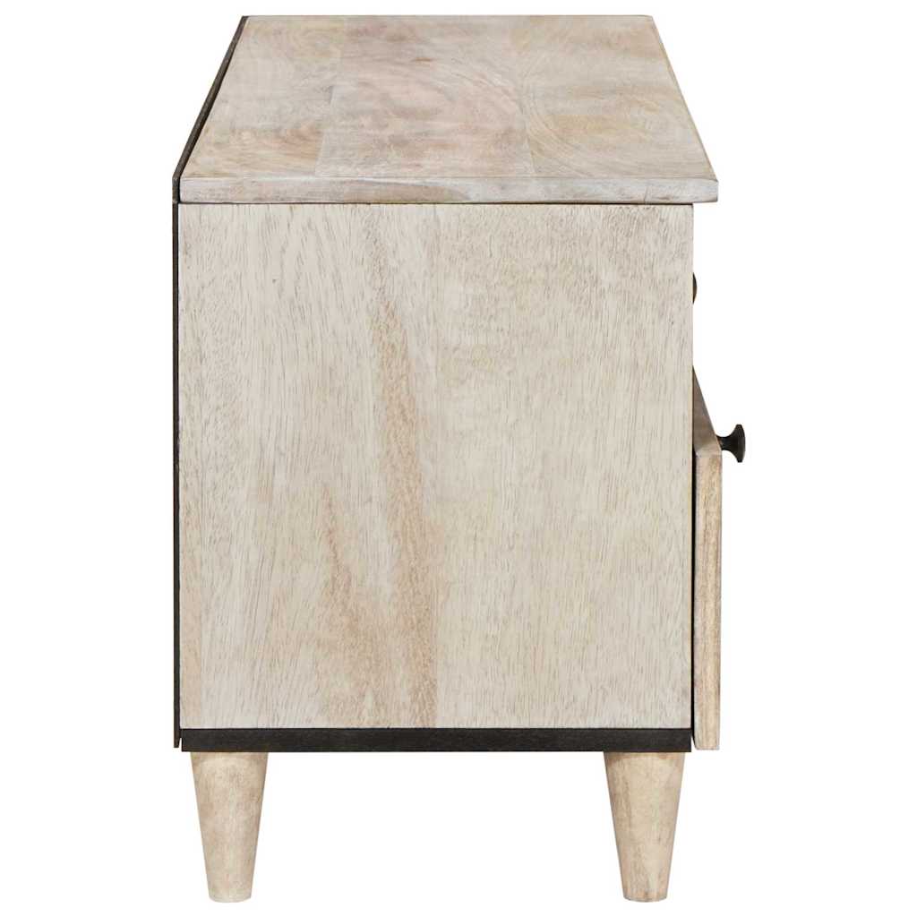 TV ormar Bjeli izbijeljeni 100 x 33 x 46 cm Čvrsto drvo manga
