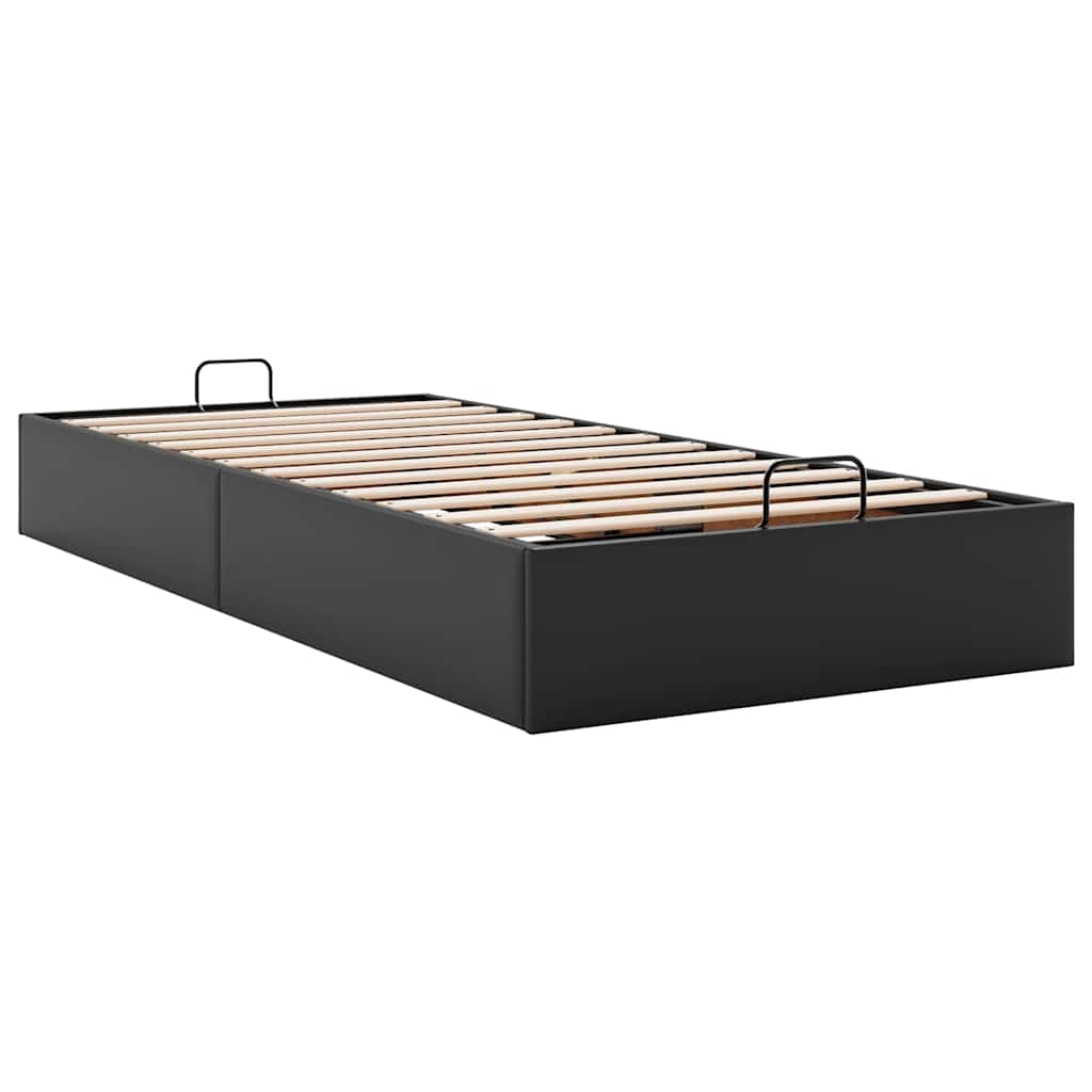 Otomanski okvir kreveta bez madraca crni 90x200 cm umjetne kože