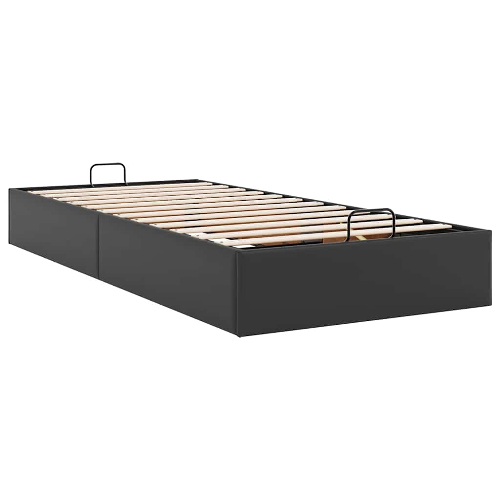 Otomanski okvir kreveta bez madraca crni 90x200 cm umjetne kože