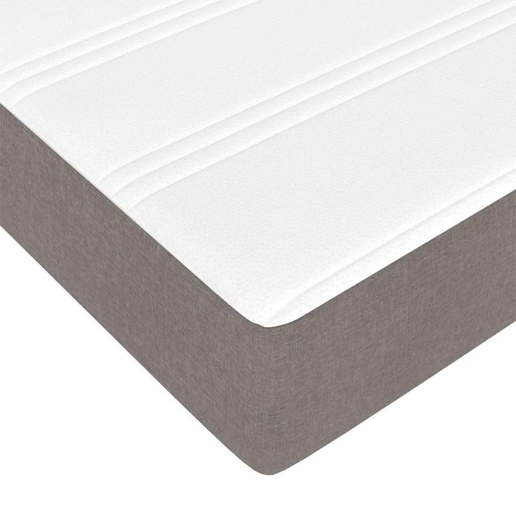 Ottoman krevet s madracem, taupe boja, 140x190 cm, tkanina