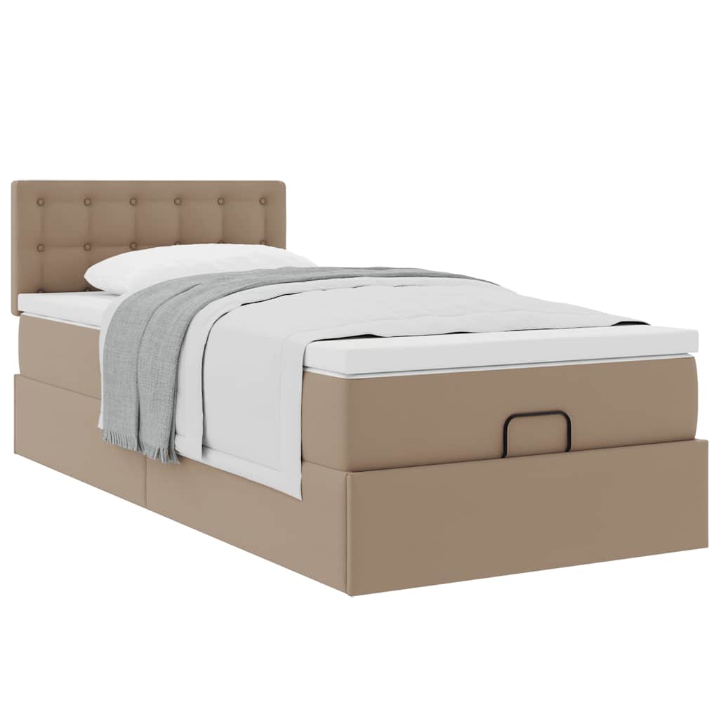 Otomanski krevet s madracem cappuccina 100x200cm umjetna koža