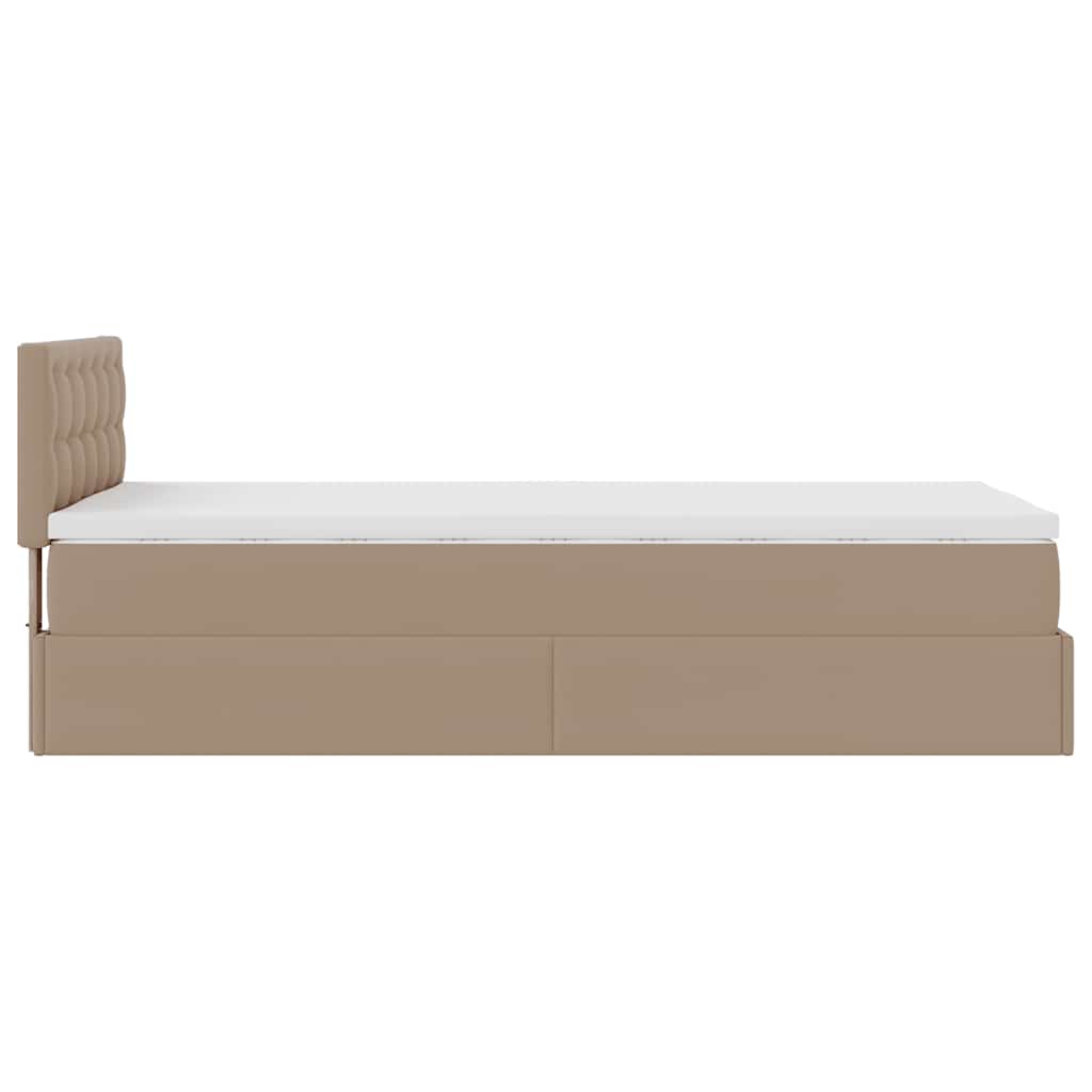 Otomanski krevet s madracem cappuccina 100x200cm umjetna koža