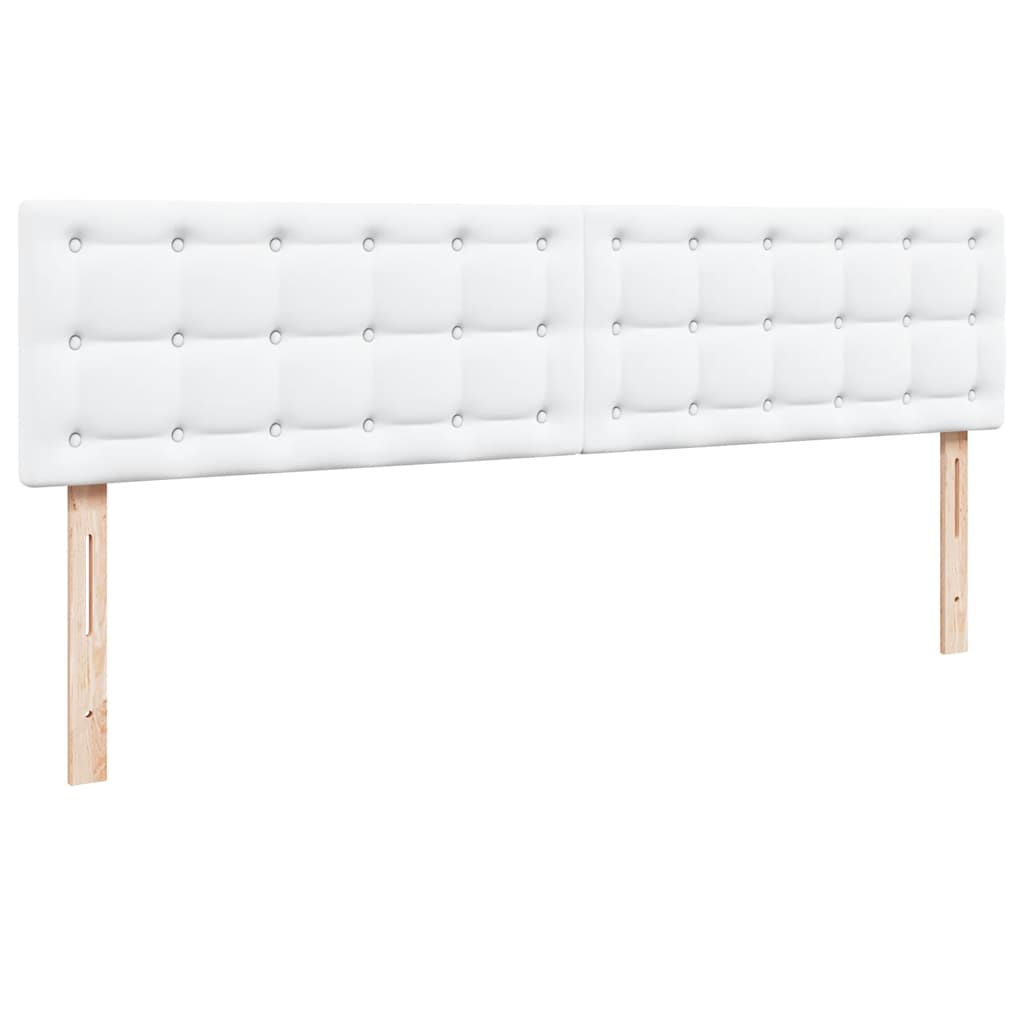 Otomanski okvir kreveta s madraca bijela 160x200cm umjetna koža