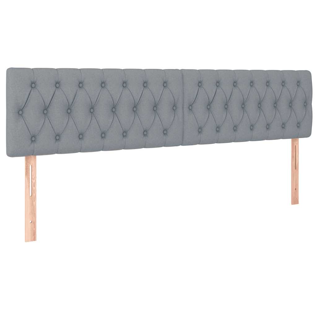 Otomanski krevet s madracem svijetlosivi 180x200cm od tkanine