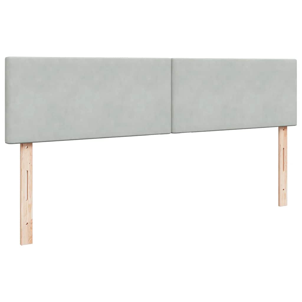Okvir kreveta s madracima svijetlosivi 200x200cm baršunasti