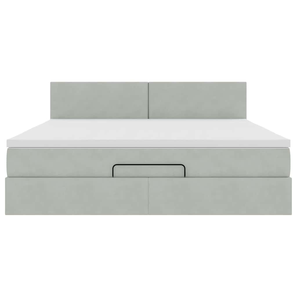 Otomanski krevet s madracem&LED 180x200cm baršunasti