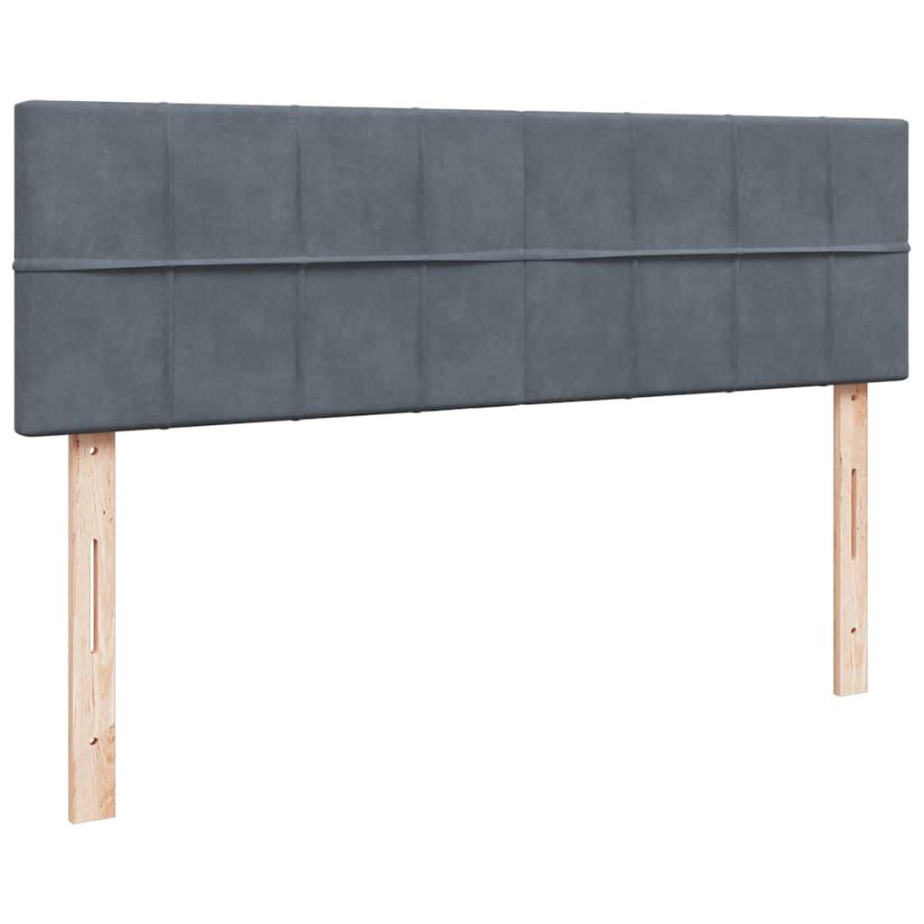 Ottoman krevet s madracem i LED diodama tamno sivi 160x200 cm baršun