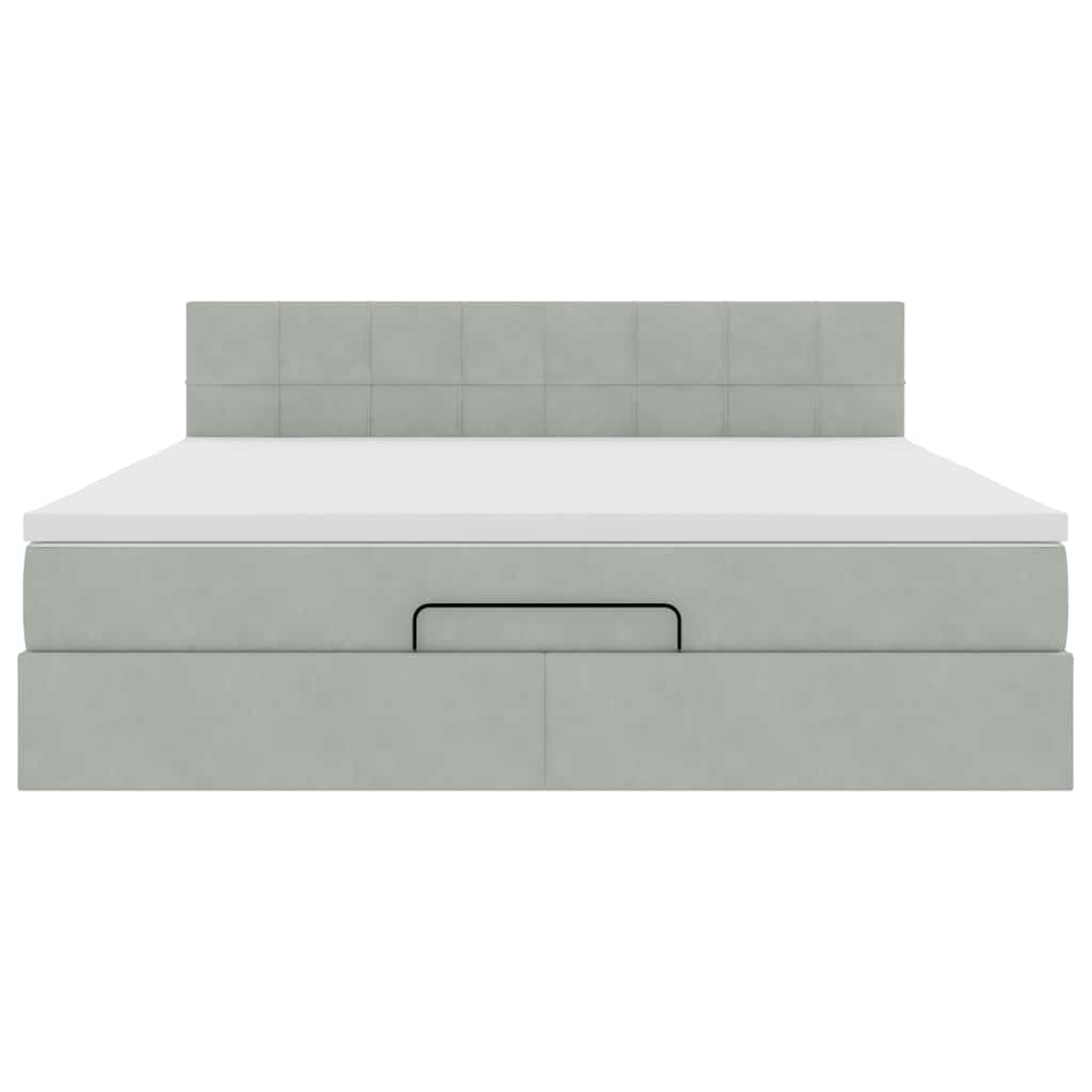 Otomanski krevet s madracem&LED 180x200cm baršunasti