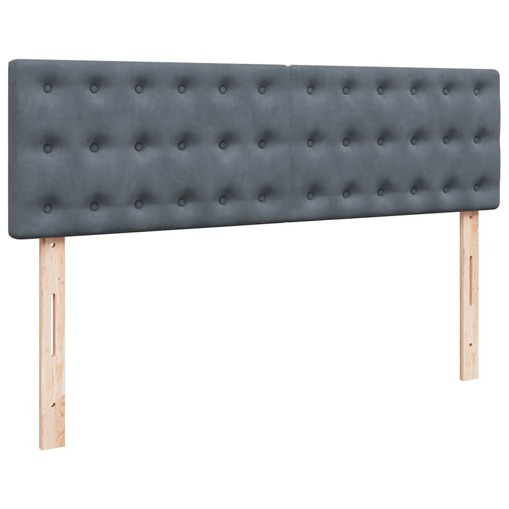 Ottoman krevet s madracem i LED diodama tamno sivi 160x200 cm baršun