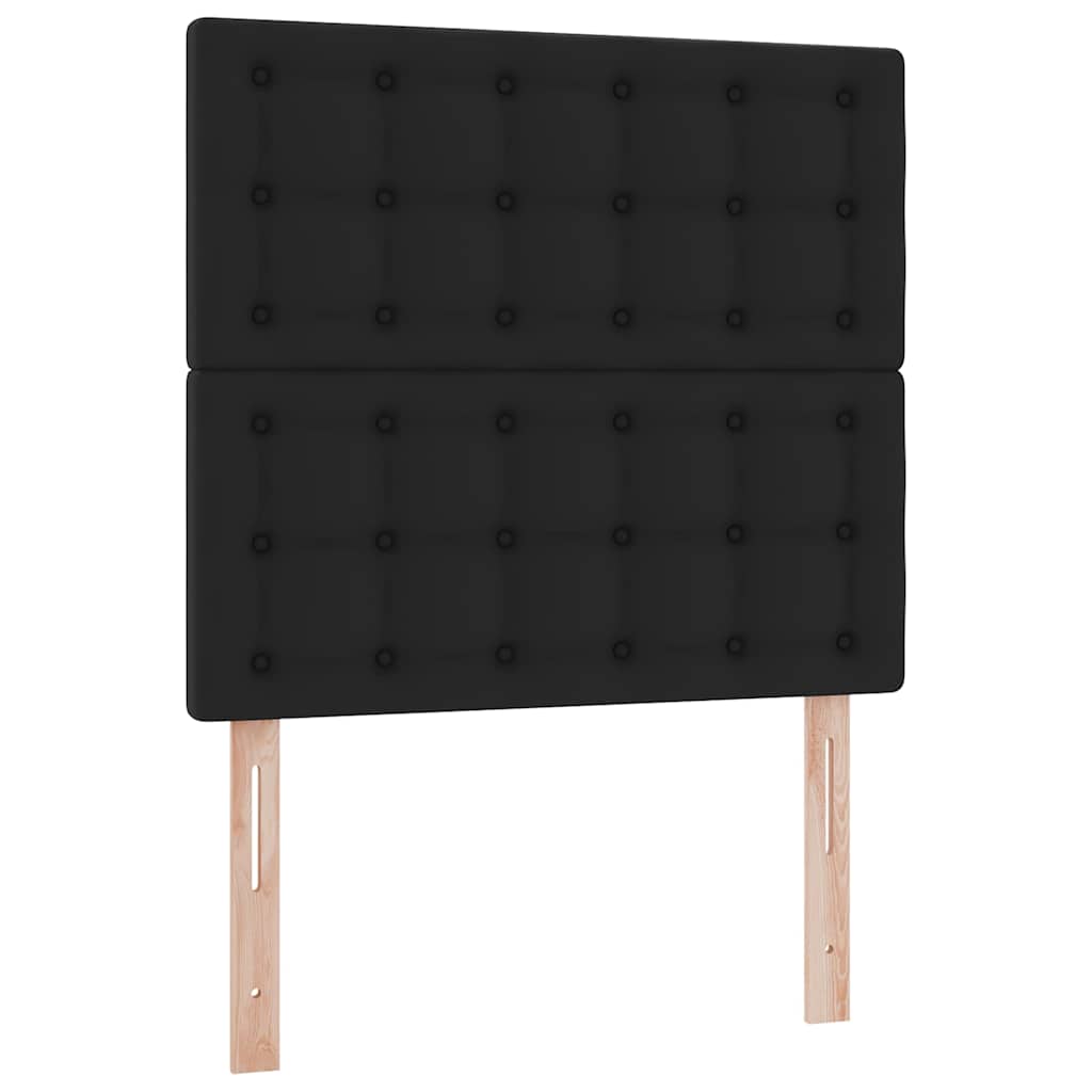 Otomanski krevet s madracem crni 80x200cm umjetna koža