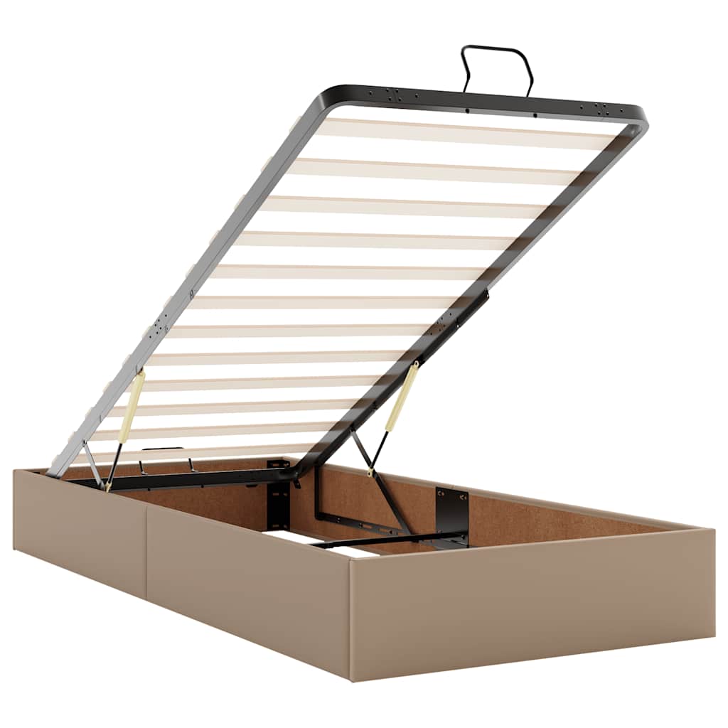Otomanski krevet s madracem cappuccina 100x200cm umjetna koža