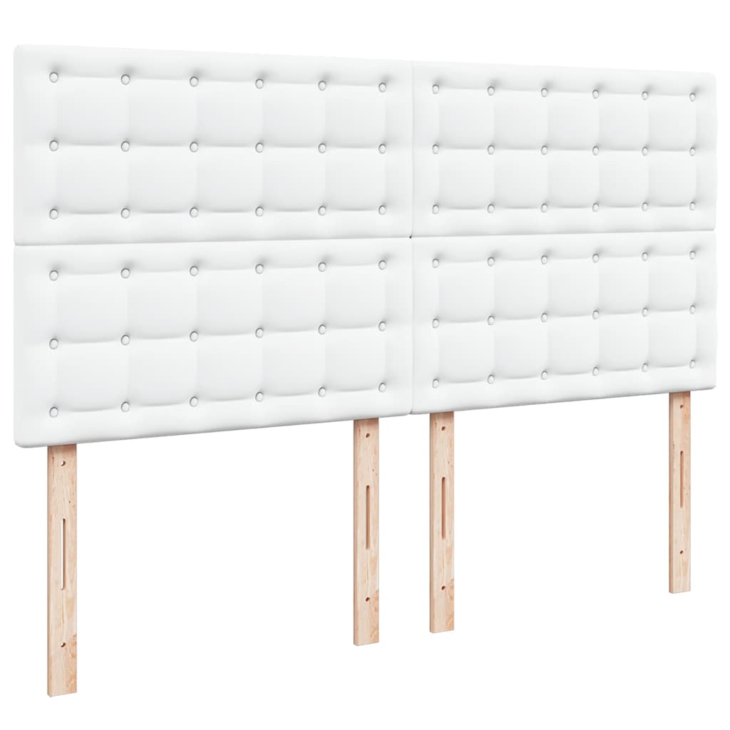 Otomanski okvir kreveta s madraca bijela 160x200cm umjetna koža